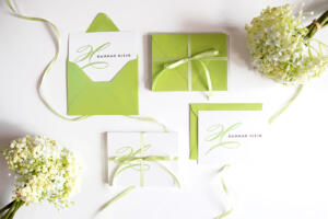 Lime White Graduation Gift Thank You Cards
