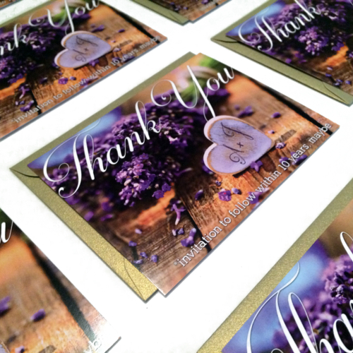 Lavender Engagement Party Thank You Cards